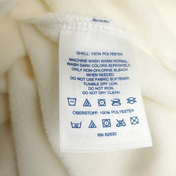 New Lands' End Cream Super Soft Fleece Pullover Sz XL / 18 - Picture 2 of 13